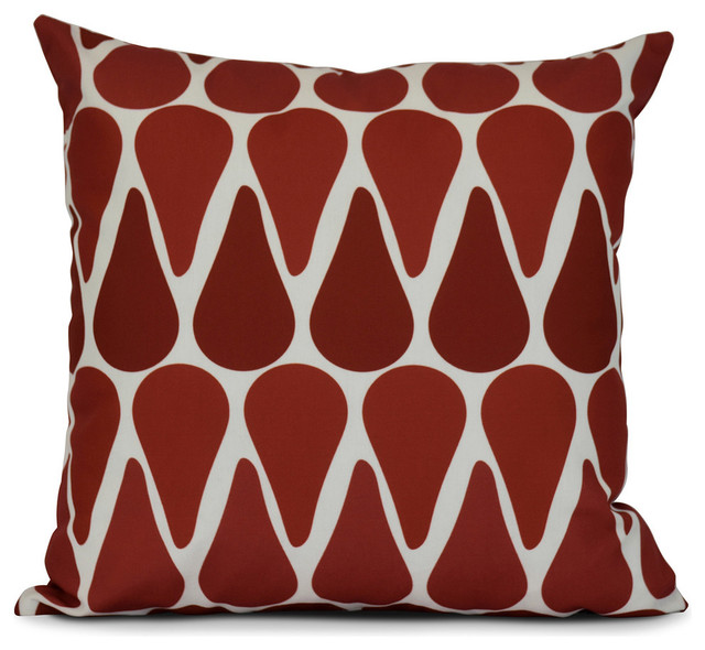 Watermelon Seeds, Geometric Print Pillow - Contemporary - Decorative Pillows - by E by Design