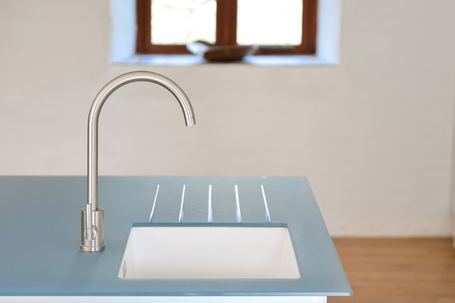 Glass work top country-kitchen