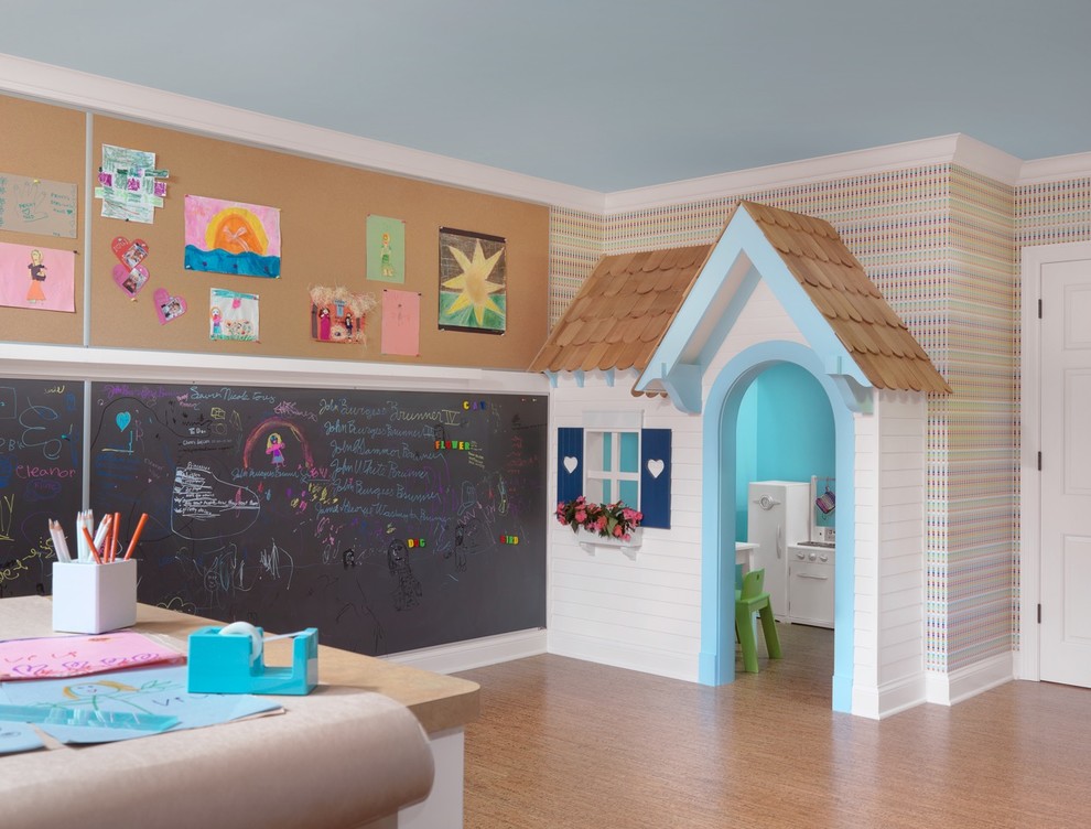 Inspiration for a transitional kids' playroom in St Louis.