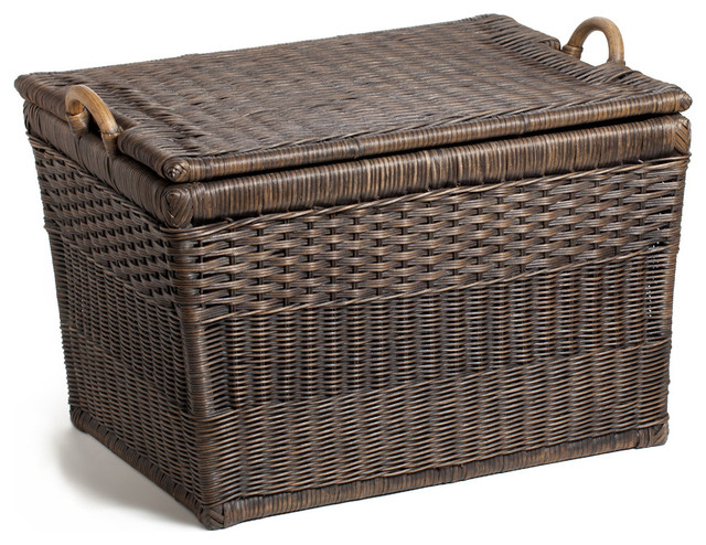 large wicker storage baskets with lids