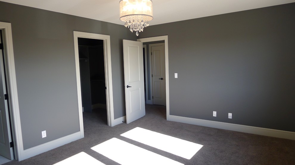 Home design - mid-sized transitional master home design idea