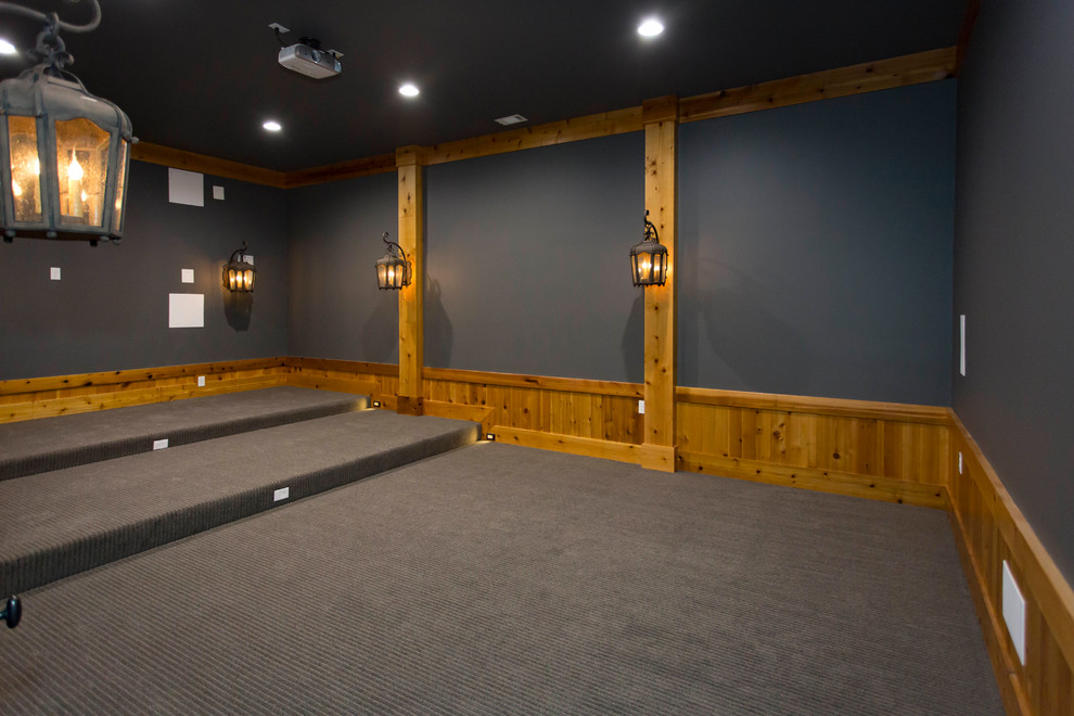 The Bluff Eclectic Home Theater Atlanta by Abernathy Custom