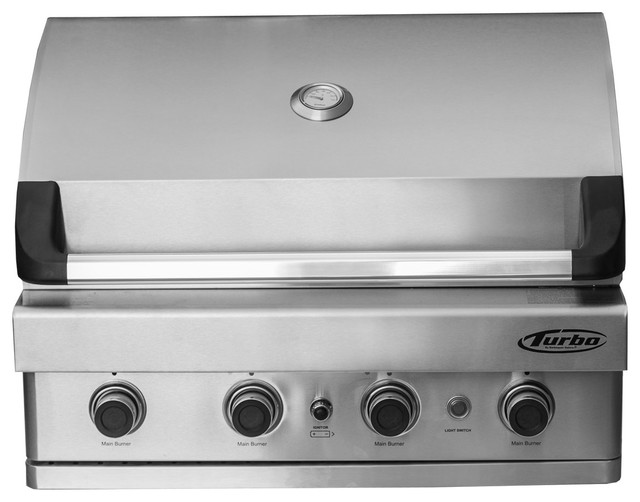 Turbo 4-Burner Built-In Gas Grill - Contemporary - Outdoor Grills - by  Barbeques Galore