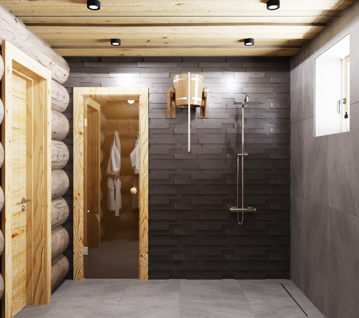 Интерьер бани в Бийске