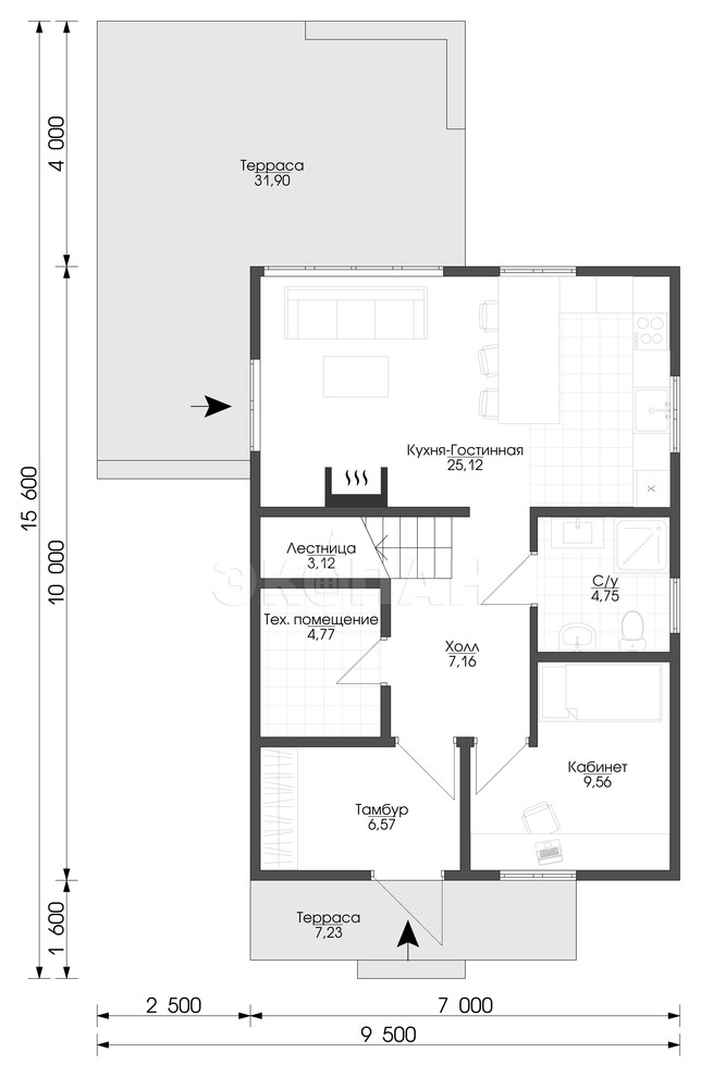 Загородный дом 117 кв.м.
