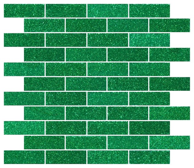 Emerald Green Glitter Glass Subway Tile Modern Wall And Floor Emerald Green Glitter Glass Subway Tile Modern Wall And Floor By Susan Jablon Mosaics