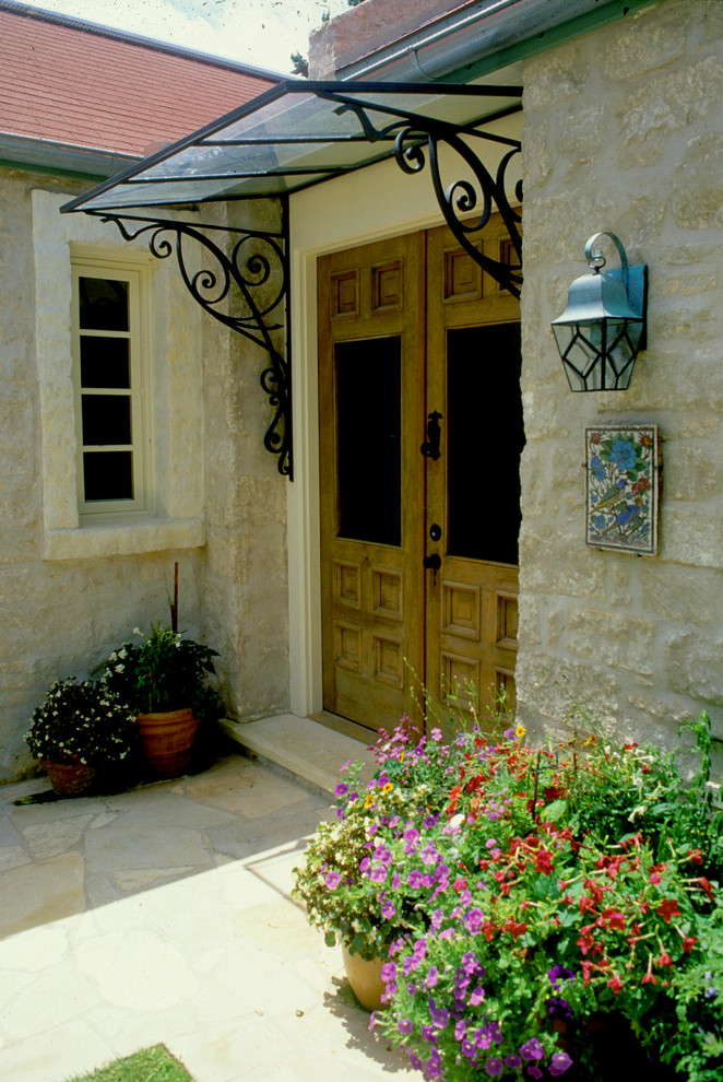 Mountain style entryway photo in Austin