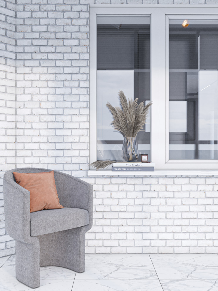 Дизайн  интерьера студии ЖК Аквамарин