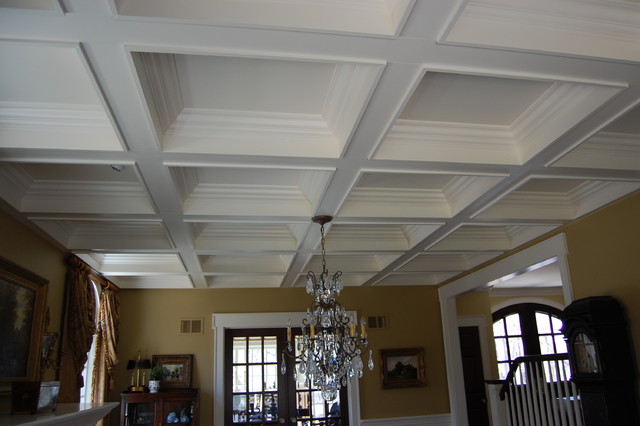 Painted Coffered Ceiling traditional