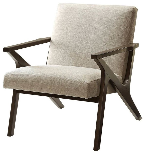 Mid Century Modern Arm Chair in Beige