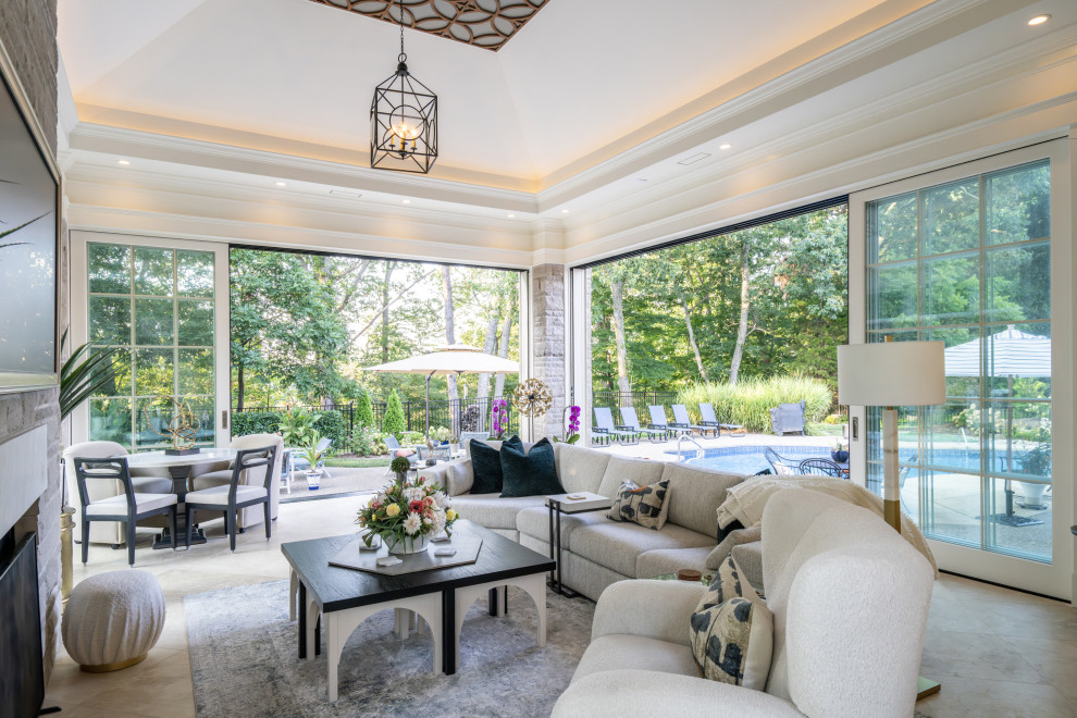 Interior View to Pool - Transitional - Sunroom - Louisville - by Rock ...