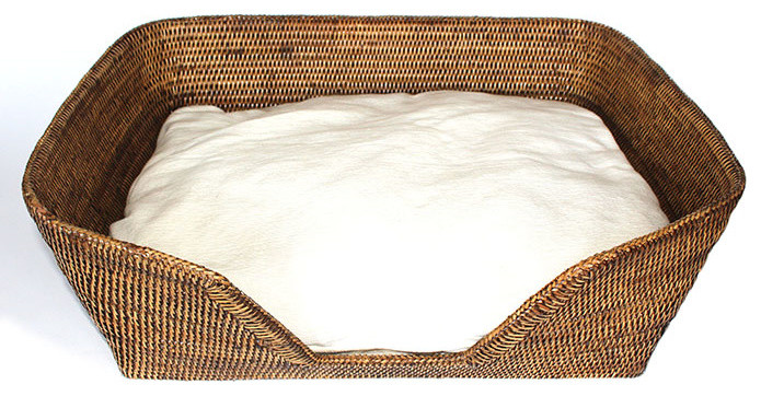 rattan dog basket