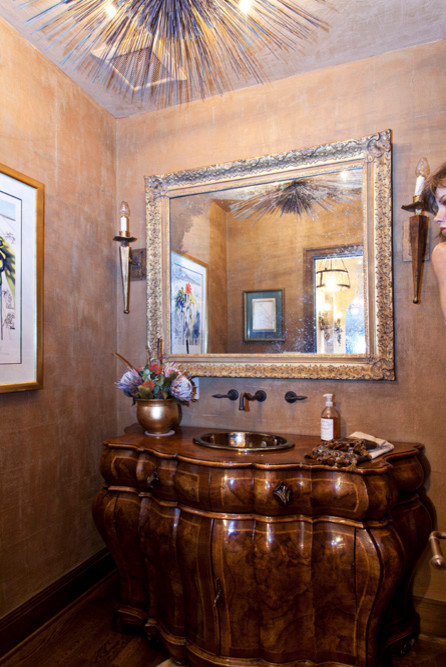 Inspiration for an eclectic powder room in San Francisco.