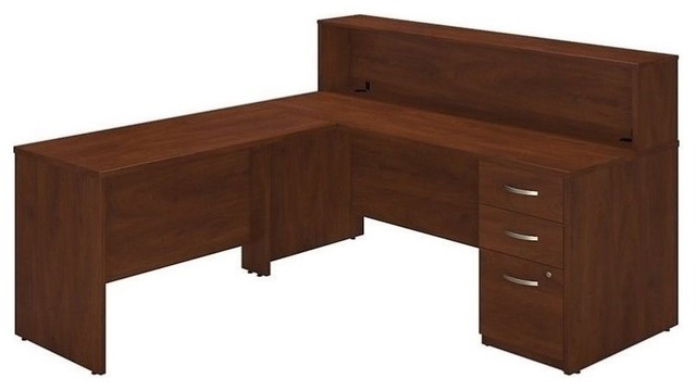 Series C Elite 72w Straight Reception Station With Storage In Series C Elite 72w Straight Reception