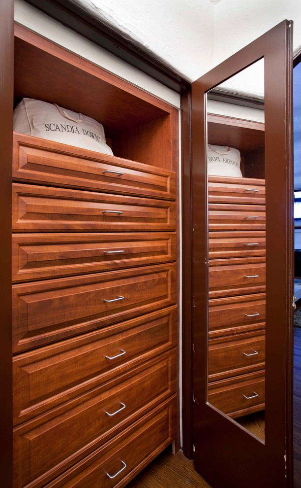 This is an example of a mediterranean storage and wardrobe in San Diego.