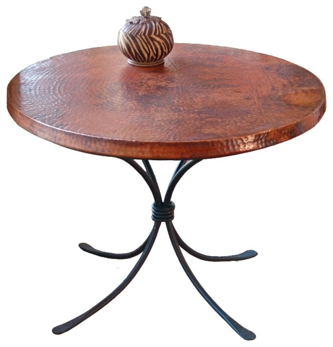 Italia Accent Table With 30 Round Top, 30 Inch High Round Accent Table