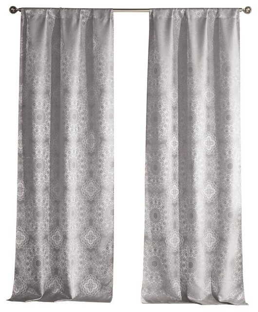 Elsa Pole Top Pair Panel Set Of 2 Steel Gray Contemporary