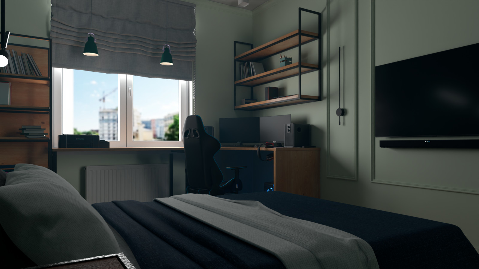 Дизайн-проект комнаты для молодого человека