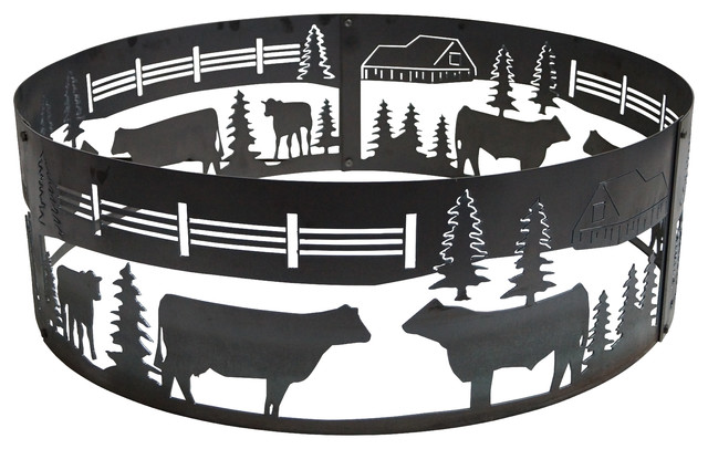 Cows On The Farm Fire Ring 30 Fire Pits By P D Metal Works Inc