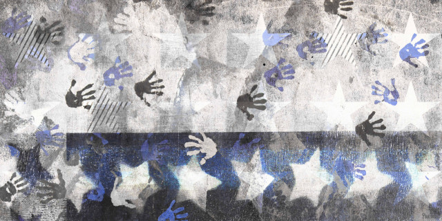 quot Hands Across America quot Print on - Home Design