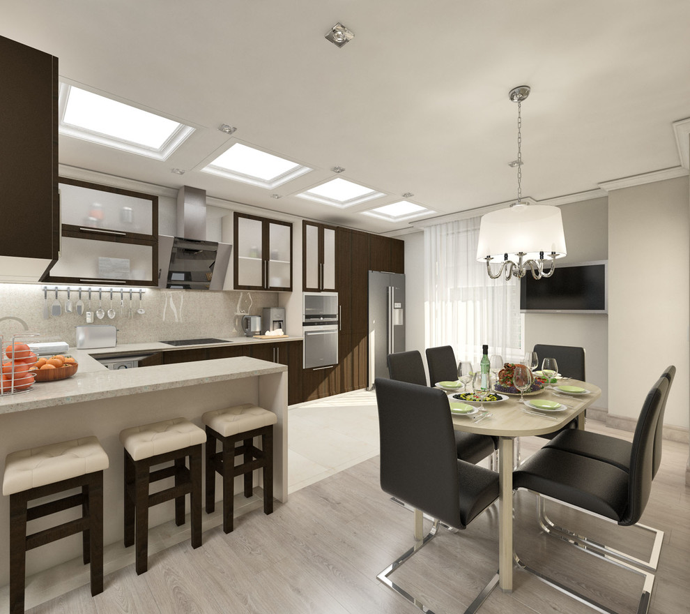 Дизайн интерьеров трёхкомнатной квартиры. Современный стиль.