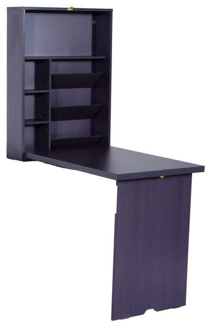 Homcom Compact Wall Mount Convertible Workstation Desk With