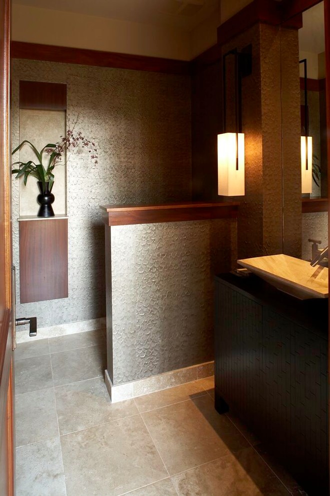 This is an example of an asian powder room in Hawaii.