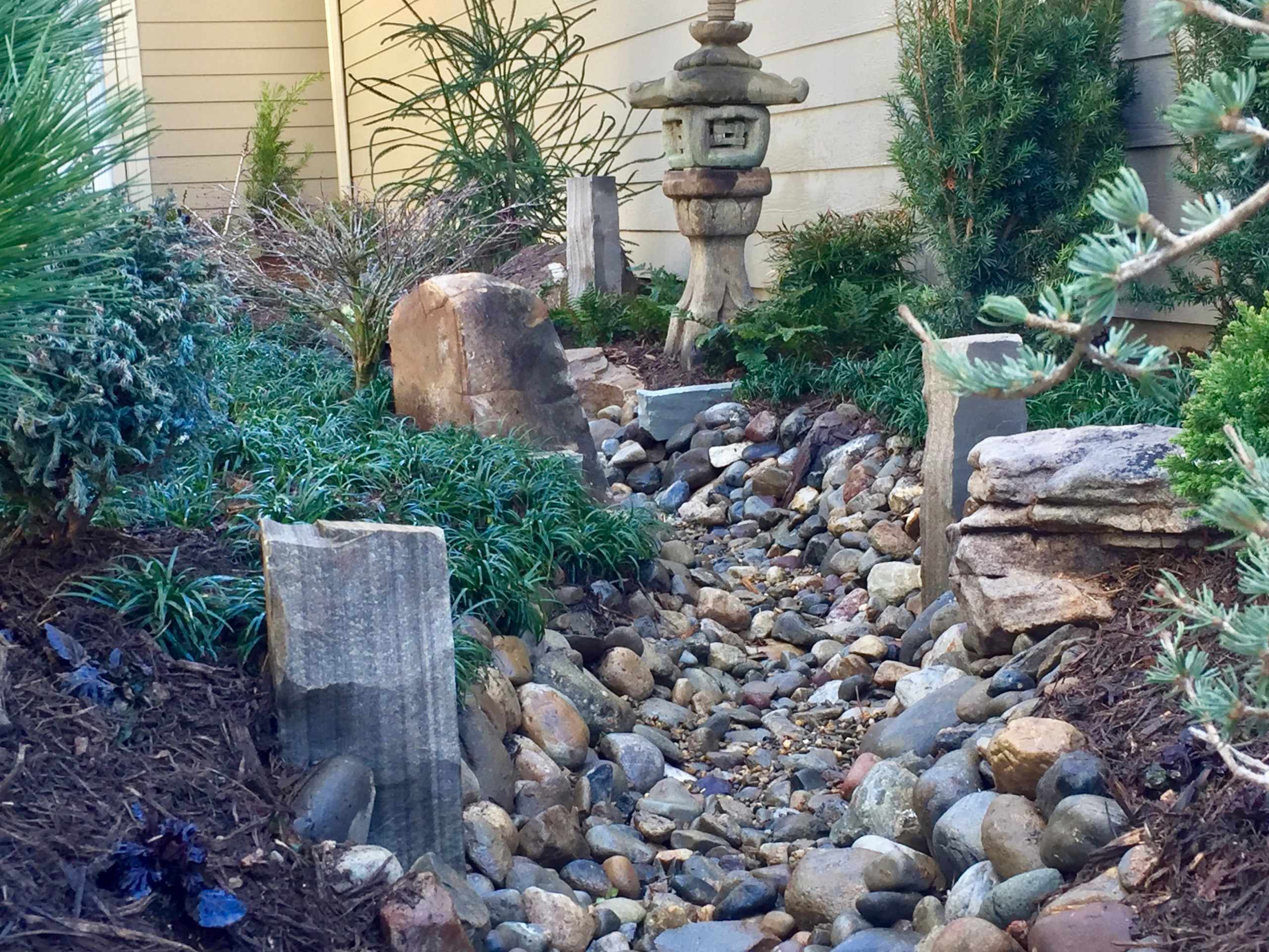 Asian-inspired creek bed