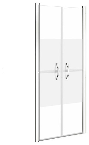 vidaXL Shower Door Bathroom Shower Enclosure Screen Half Frosted ESG 28"x74.8"
