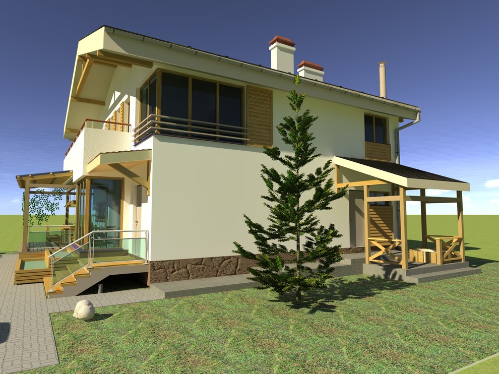 Каркасный жилой дом по индивидуальному проекту