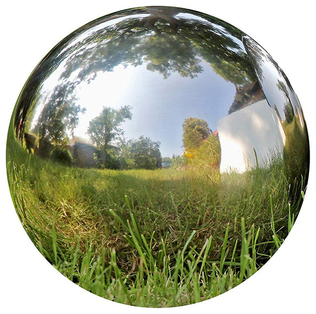 Stainless Steel Gazing Ball For Homes And Gardens 10 75 Contemporary Garden Statues Yard Art By Whole House Worlds Houzz Stainless Steel Gazing Ball For Homes, Mirror Gazing Ball Canada
