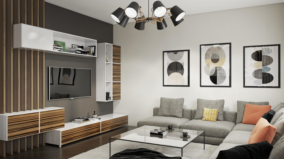 Дизайн интерьера кухни-гостиной