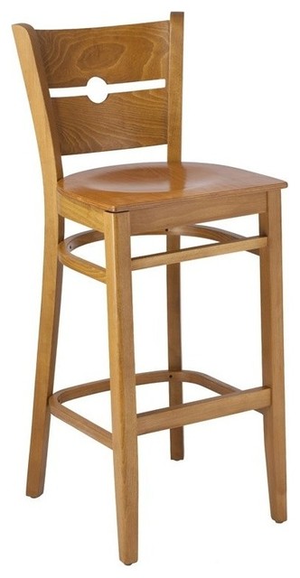 Beechwood Mountain Lolly Back 30 Wooden Bar Stool In Cherry Transitional Bar Stools And Counter Stools By Homesquare