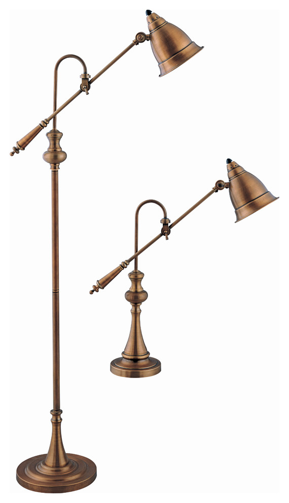 Stein World Watson Adjustable Pharmacy Lamps (Set of 2), Brass - 97623
