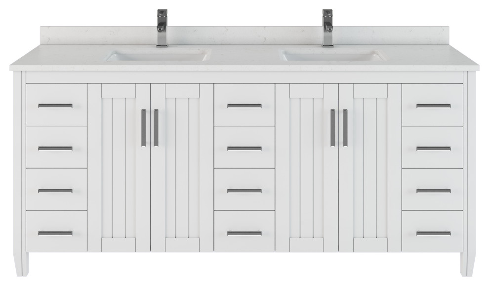 bathroom vanity with integrated power bar