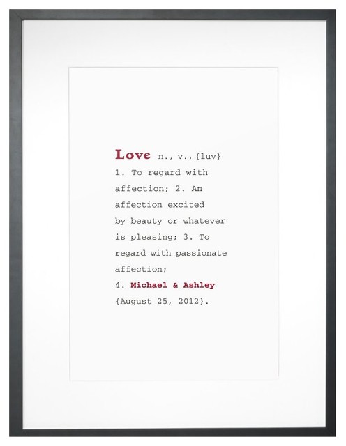 The Definition of Love Personalized Framed Wall Decor - 18W x 24H in. Multicolor