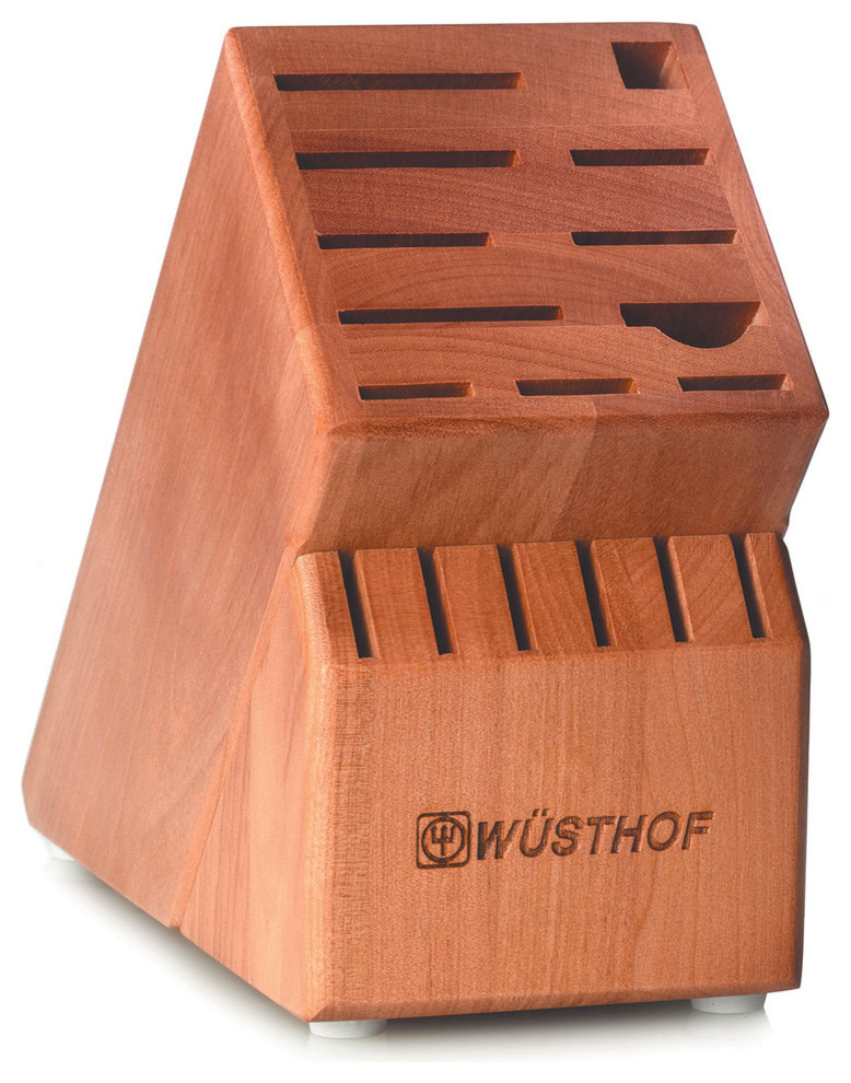 Wusthof Cherry 17Slot Knife Block Contemporary Knife Storage by