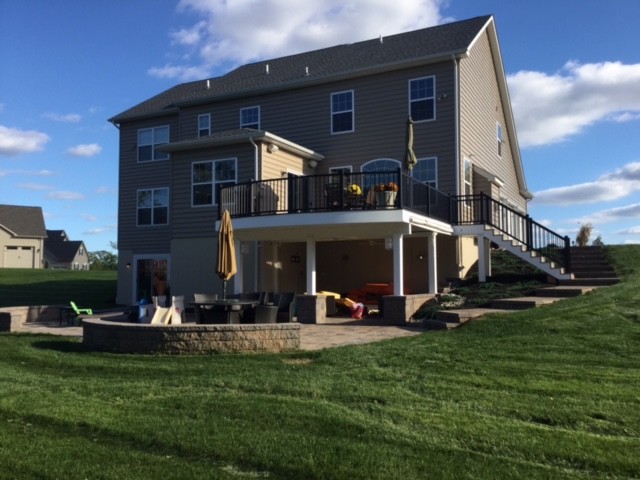 Interlocking Concrete Patio/Composite Deck