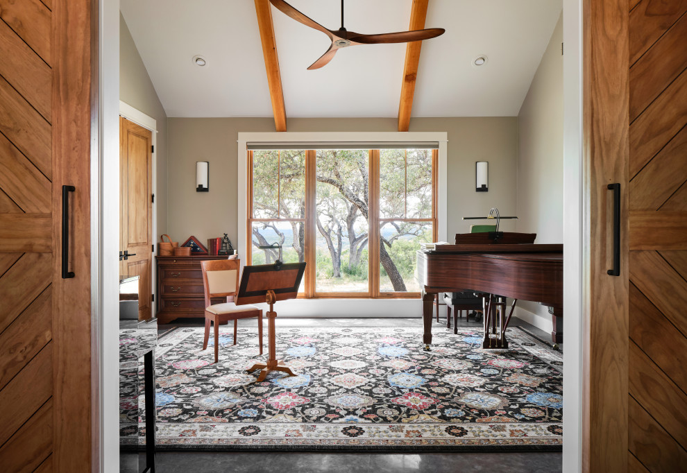 Inspiration for a rustic home design remodel in Austin