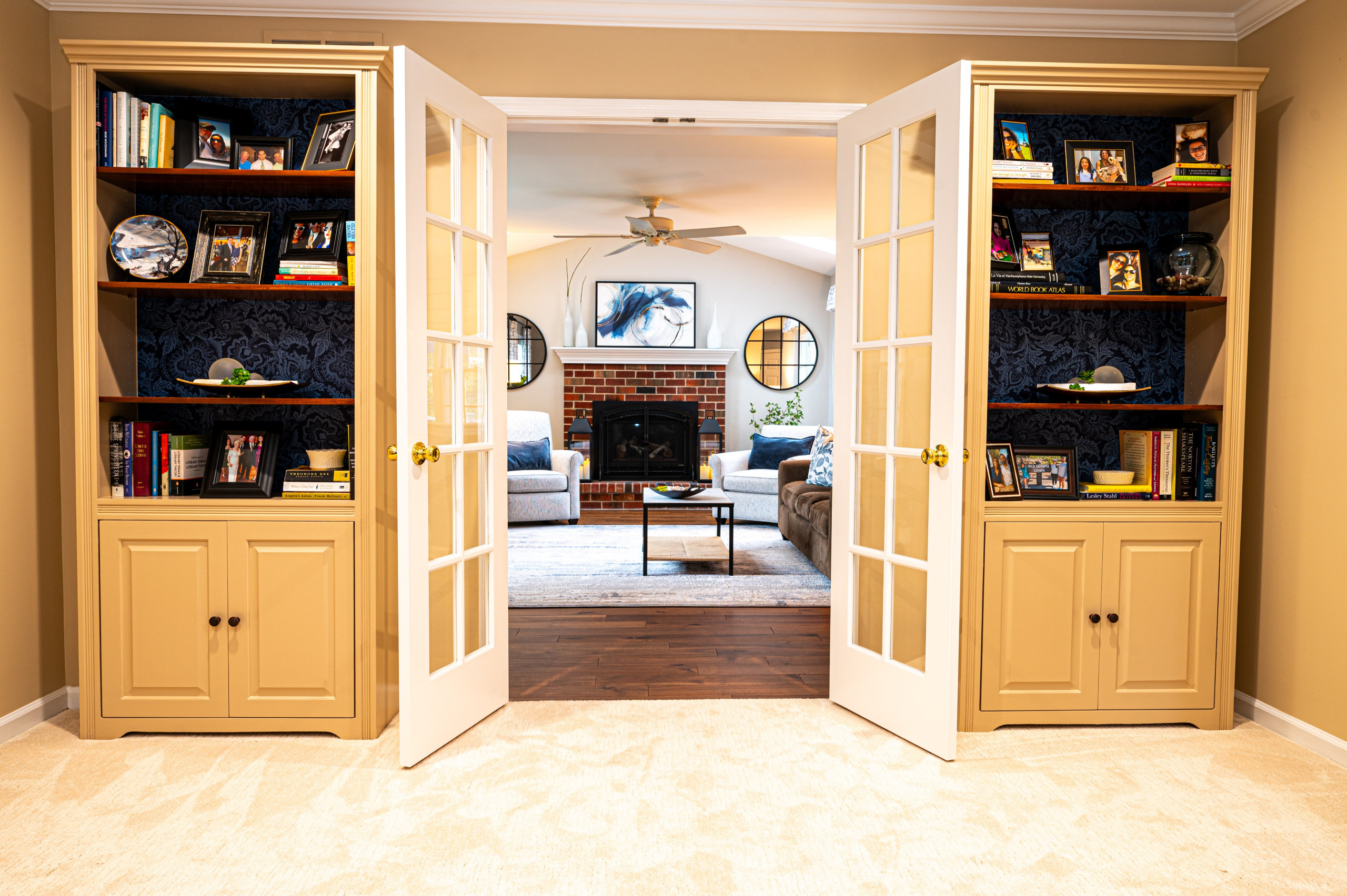 Family Room/Living Room Design and a Kitchen Refresh