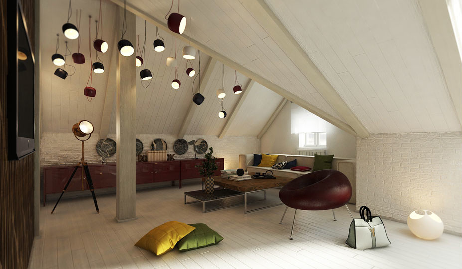 Дизайн-проект мансарды