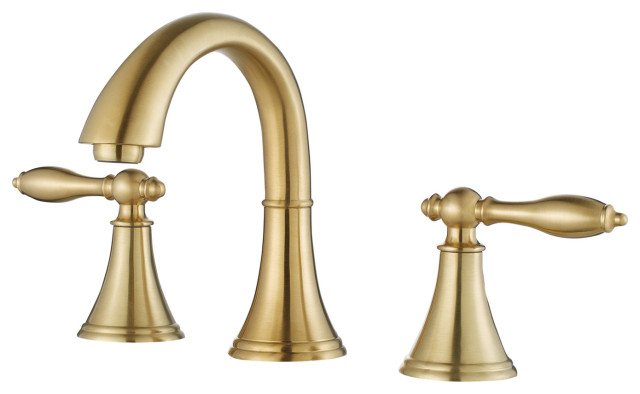 Florence Two-Handle 8" Widespread Bathroom Faucet Brushed Gold, Brushed Gold