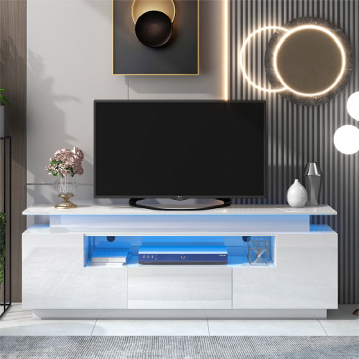Stylish function TV benches white Universal Entertainment Center TV console Contemporary