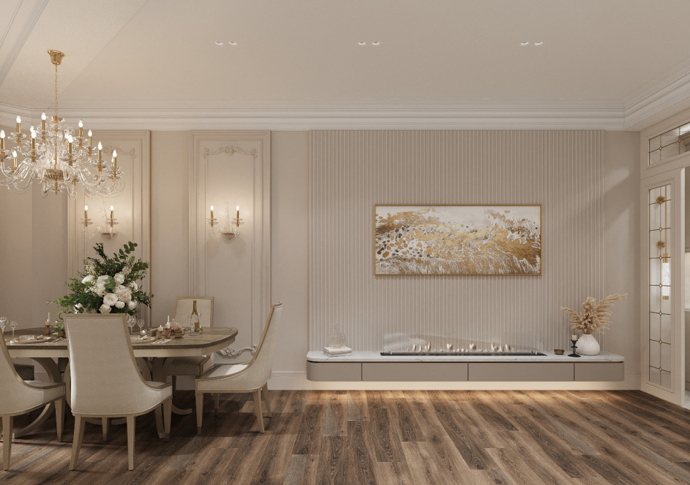 Интерьер кухни - гостиной . Таунхаус в КП " Образцово "