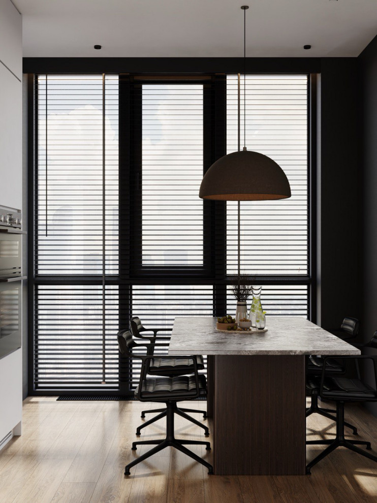 Визуализация зоны гостиная кухня в ЖК на Береговой в городе Москва