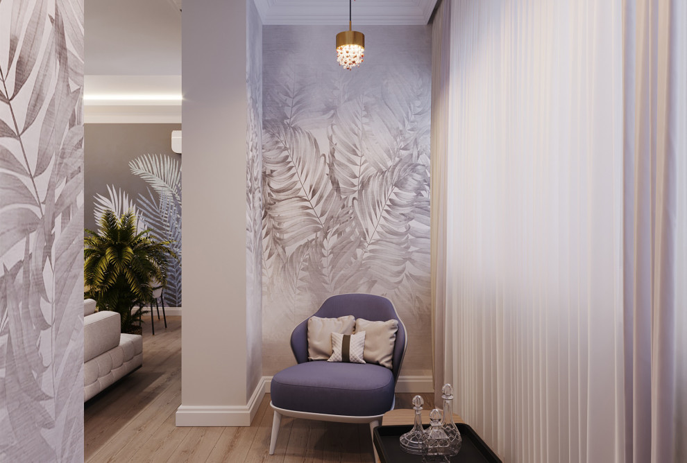 Современная гостиная с элементами классики