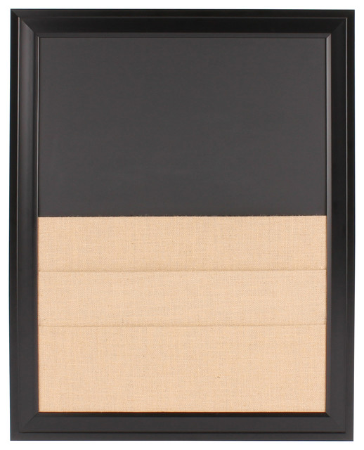 Bosc Framed Combo Chalkboard With Pockets Wall Organization Board