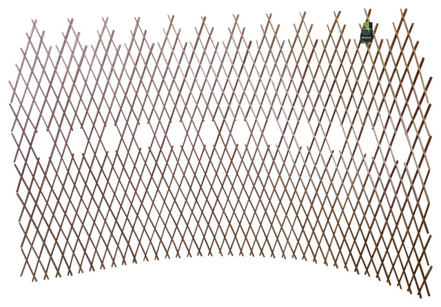 Set of 2 Pcs Peeled Willow Picket Pattern Lattice Trellis Fence, 72"L x 48"H