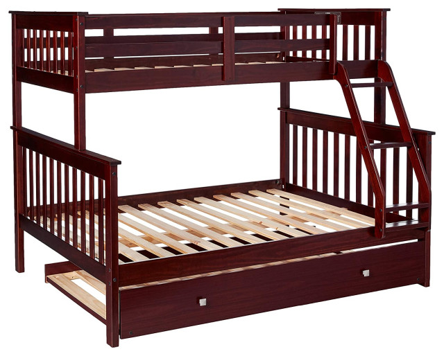 Twin Over Full Bunk Bed With Pull Out, Zinus Twin Over Full Bunk Bed