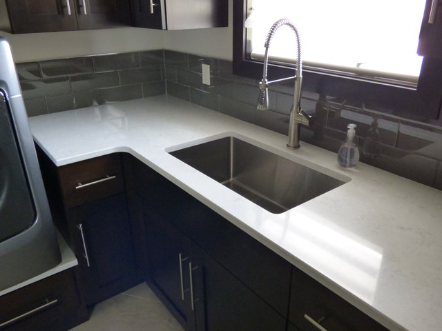 Cambria Minera Wet Bar And Hanstone Kitchen Modern Laundry